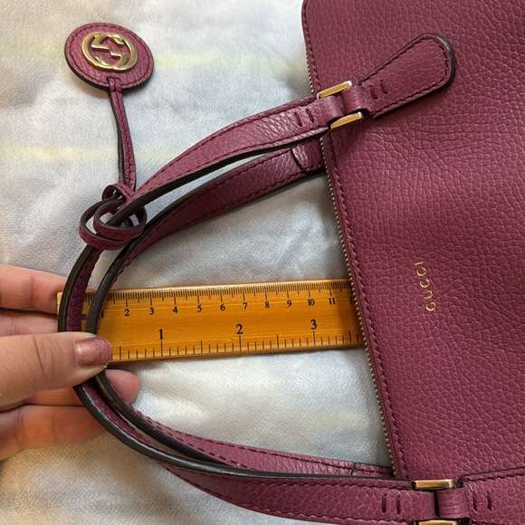 Authentic Gucci Lady Dollar top handle leather bag with strap - Picture 13 of 13